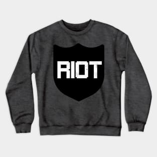 Riot Black Shield Design Crewneck Sweatshirt